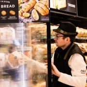 Customers at M&S's Hitchin store can pick up re-used garlic bread to help reduce food waste.