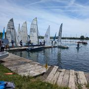 Dinghies ready to sail at the 60th anniversary
