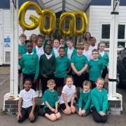 Pupils at Garden City Academy in Letchworth helped celebrate the school's good Ofsted rating.
