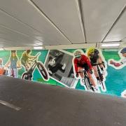 One of the murals is dedicated to celebrating active travel.