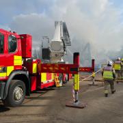 A large fire broke out in Hitchin earlier today (Saturday, July 20).