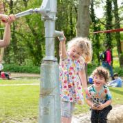 Kids can enjoy a new water play area at Standalone Farm in Letchworth.