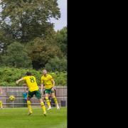 Hitchin Town press against Berkhamsted in the FA Cup. Picture: PETER ELSE