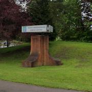 The brick sign outside North Hertfordshire Leisure Centre could go.