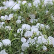 Hail the 'size of a man's head' fell on Hitchin for five straight hours.