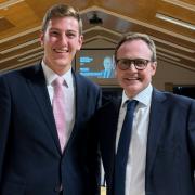 Cllr Ralph Muncer (left) pictured with Conservative leadership candidate MP Tom Tugenhadt.