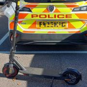 This e-scooter was seized as part of a police crackdown in North Herts.