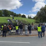 A film crew were spotted at Mount Garrison, Hitchin.