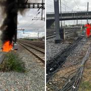 The incident happened at an embankment on London Road, Stevenage and was extinguished by the Herts Fire and Rescue service.