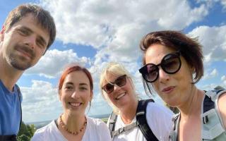 Stevenage NHS worker Angela Jones (third from left) wants to help others access the wellbeing support they need. Pictured here with some of the team for the Three Peaks Challenge