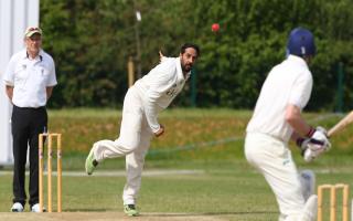 Shaftab Khalid was the star with bat and ball as Hitchin beat Luton Town & Indians. Picture: DANNY LOO PHOTOGRAPHY