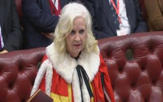 Baroness Taylor of Stevenage at her investiture into the House of Lords.