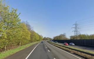 The HGV blocked one lane between junctions 8 and 7 of the A1(M).