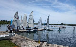 Dinghies ready to sail at the 60th anniversary