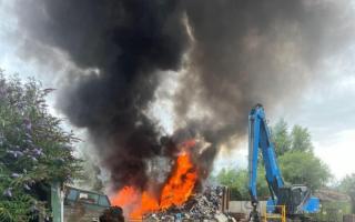 A fire at Nationwide Metal Recycling Ltd in Hitchin broke out on Saturday.