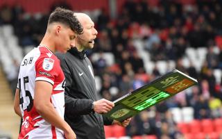 Harrison Smith came on for Stevenage in their final game of last season. Picture: TGS PHOTO