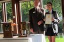 Angelina receiving her award from the Rotary Club of Didcot