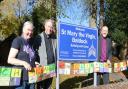 St Mary's Church proudly displays bunting in support of climate action