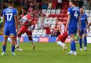 Jamie Reid scored away at Shrewsbury just as he had at home. Picture: TGS PHOTO