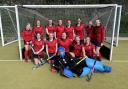 The ladies second team at Stevenage celebrate their end of season win. Picture: