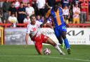 Louis Appere was a handful after coming on for Stevenage at half-time. Picture: TGS PHOTO