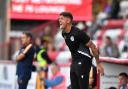 Stevenage boss Alex Revell said the rain delay of nearly 40 minutes was too long.  Picture: TGS PHOTO