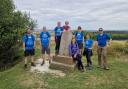 Some of the team on Trig Pillar at Deacon Hill, Pegsdon, as part of a recent training walk