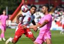 Jamie Reid made his return for Stevenage against Barnsley. Picture: TGS PHOTO