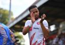 Louis Thompson made it two in two for Stevenage. Picture: TGS PHOTO