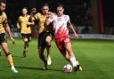 Jake Young scored his first Stevenage goal at Mansfield. Picture: TGS PHOTO