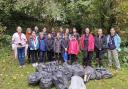 Some of the 25 Holy Saviour Guides who collected litter in the Dell