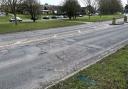 The road surface on the A505 at Letchworth Gate has become worn.