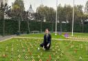 Alistair Strathern MP plants a stake in Parliament's Constituency Garden of Remembrance