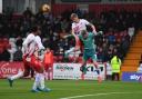 Carl Piergianni was a surprise but welcome returnee to the Stevenage side against Reading. Picture: TGS PHOTO