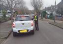 Police stopped five cars in Hitchin's High View for motoring offences.