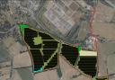 The solar farm would be built on land south of Wymondley substation and Sperberry Hill.