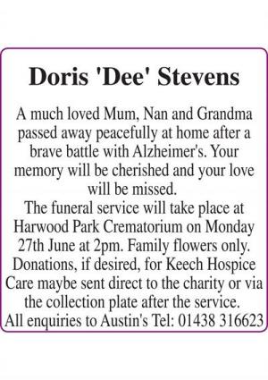 Doris ‘Dee’ Stevens