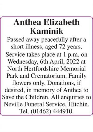 ANTHEA ELIZABETH KAMINIK