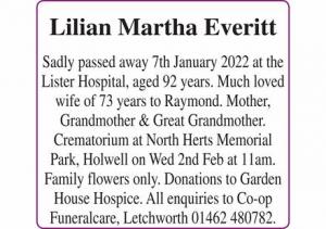 Lilian Martha Everitt