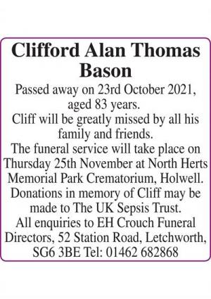 Clifford Alan Thomas Bason