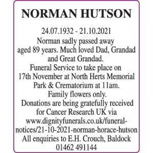 NORMAN HUTSON