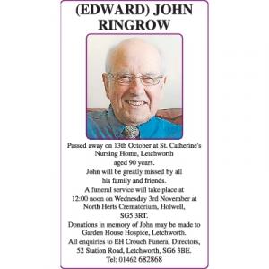 (EDWARD) JOHN RINGROW