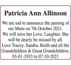 Patricia Ann Allinson