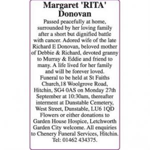 Margaret ‘RITA’ Donovan