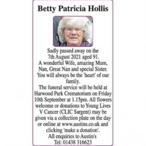 Betty Patricia Hollis