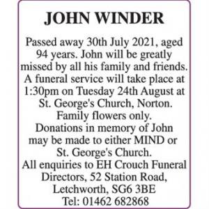 JOHN WINDER