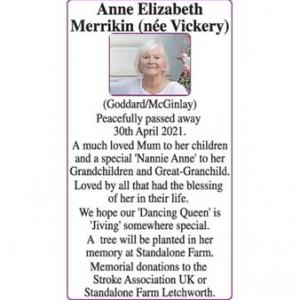 Anne Elizabeth Merrikin (nee Vickery) (Goddard/McGinlay)