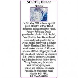 SCOTT, Elinor
Anne