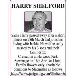 HARRY SHELFORD