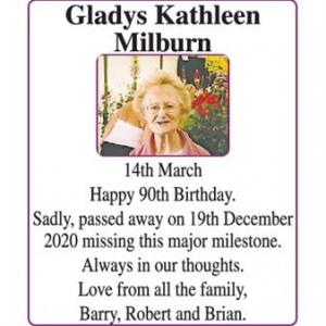 Gladys Kathleen Milburn